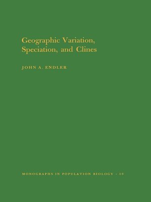 cover image of Geographic Variation, Speciation and Clines